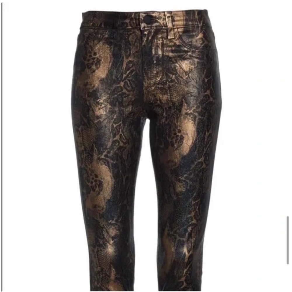 L’agence High-Rise Skinny Snake Skin Pants